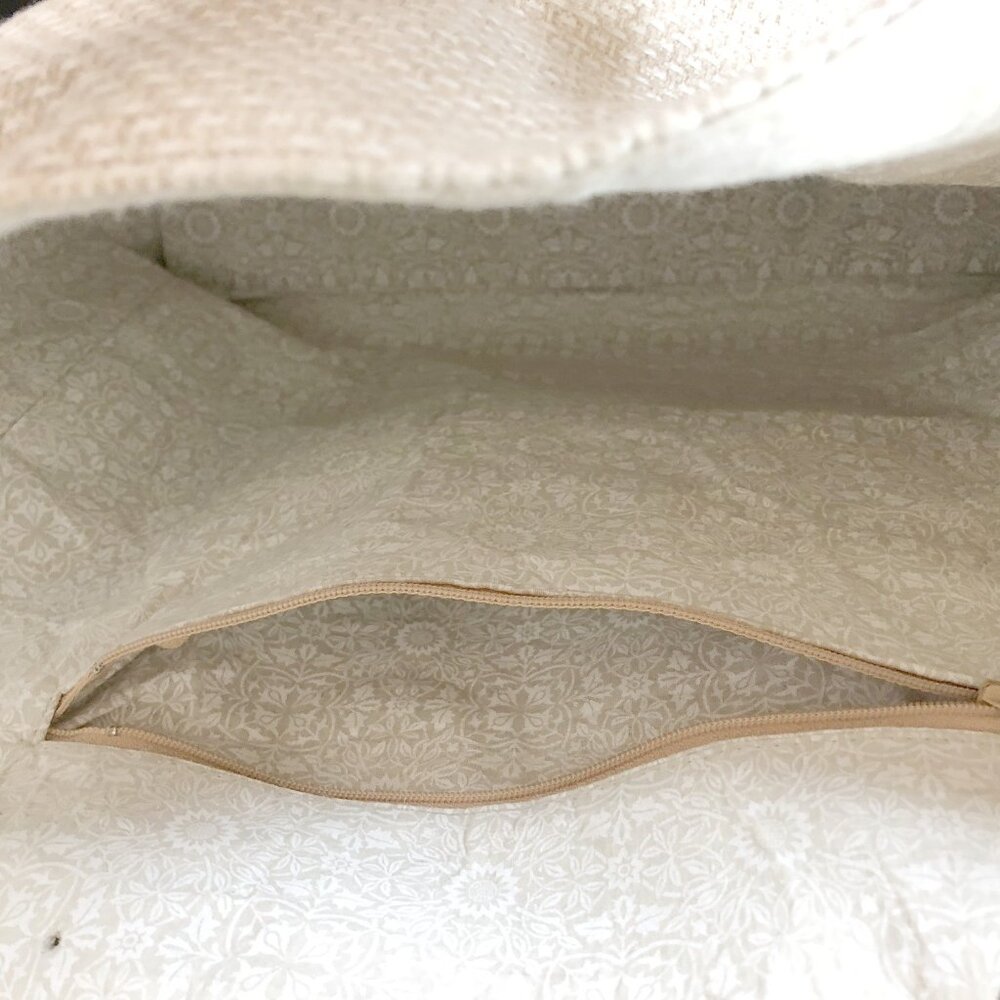 Cork & Woven Straw Tote Bag with Gold Flecks - Picture 8 of 8